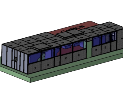 cabine acoustique sur ligne de production